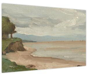 Kép - Jean-Baptiste-Camille Corot, Beach Near Etretat, reprodukciók (90x60 cm)