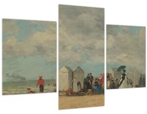 Kép - Eugène Boudin, Beach Scene, reprodukciók (90x60 cm)
