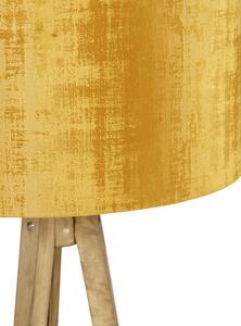 Vidéki állvány vintage fa, 50 cm arany árnyalattal - Tripod Classic