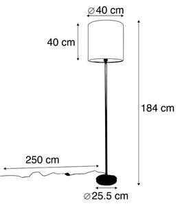 Állólámpa fekete árnyalatú páva design piros 40 cm - Simplo