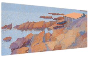 Kép - Henri Edmond Cross, Calanque des Antibois, reprodukciók (120x50 cm)