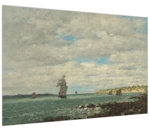 Kép - Eugène Boudin, Coast of Brittany, reprodukciók (90x60 cm)