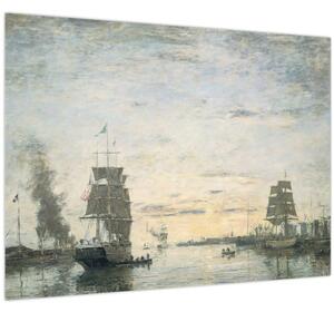 Kép - Eugène Boudin, Entrance to the Harbor, Le Havre, reprodukciók (70x50 cm)