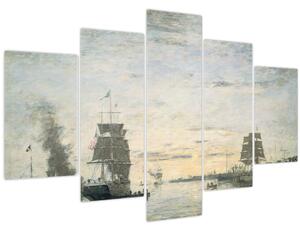 Kép - Eugène Boudin, Entrance to the Harbor, Le Havre, reprodukciók (150x105 cm)