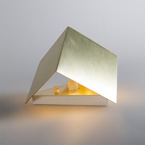 Modern fali lámpa arany - kocka