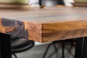 Stílusos étkező asztal Flame 160 cm szürke-barna sheesham