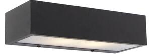 Design hosszúkás fali lámpa, fekete, 25 cm - Houx