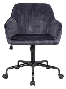 Stílusos irodai szék Esmeralda sötétszürke bársony