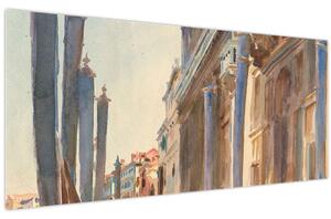 Kép - John Singer Sargent, Gondola Moorings on the Grand Canal, reprodukciók (120x50 cm)