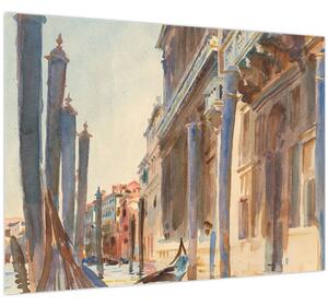 Kép - John Singer Sargent, Gondola Moorings on the Grand Canal, reprodukciók (70x50 cm)