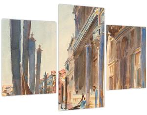 Kép - John Singer Sargent, Gondola Moorings on the Grand Canal, reprodukciók (90x60 cm)