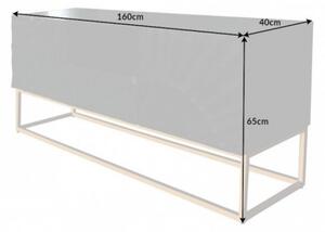 Stílusos TV asztal Shayla 160 cm fekete - mangó