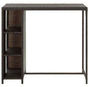 VidaXL barna polyrattan kerti tárolóláda 120 x 60 x 110 cm