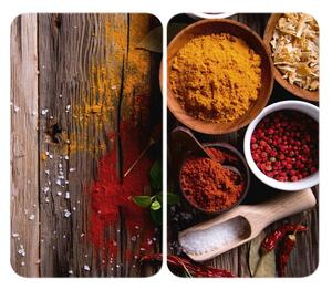 Edzett üveg tűzhely fedőlap szett 2 db-os 30x52 cm Spices – Wenko