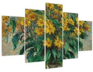 Kép - Claude Monet, Jerusalem Artichoke Flowers, reprodukciók (150x105 cm)