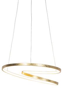 Art Deco függesztett lámpa arany LED-del - Rowan