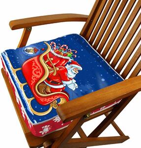 Dekoratív Ülőpárna, Santa's Night Többszínű, H43xSz43 cm