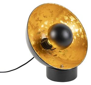 Ipari asztali lámpa fekete, arany belsővel - Magna Eglip