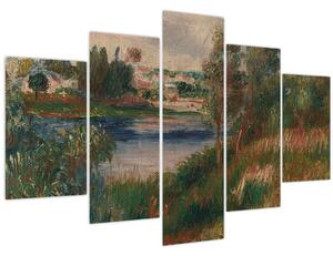 Kép - Auguste Renoir, Landscape at Vetheuil, reprodukciók (150x105 cm)