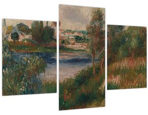 Kép - Auguste Renoir, Landscape at Vetheuil, reprodukciók (90x60 cm)