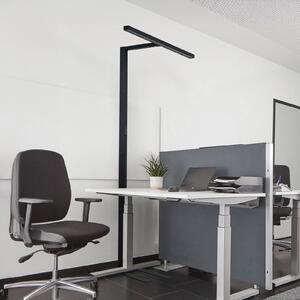 Arcchio LED irodai állólámpa Jolinda, T-alakú, fekete, 4,000 K, dimmelhető, Fekete, Dolgozószoba / Iroda, Alumínium, Modern