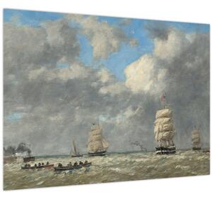 Üveg kép - Eugène Boudin, Le Havre, reprodukciók (70x50 cm)