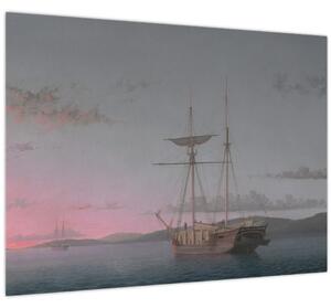 Kép - Fitz Henry Lane, Lumber Schooners at Evening on Penobscot Bay, reprodukciók (70x50 cm)