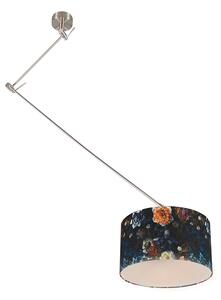 Modern függesztett lámpaacél, 35 cm flóra árnyalattal - Blitz 1