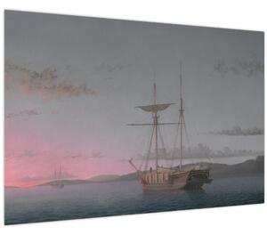 Kép - Fitz Henry Lane, Lumber Schooners at Evening on Penobscot Bay, reprodukciók (90x60 cm)
