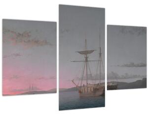 Kép - Fitz Henry Lane, Lumber Schooners at Evening on Penobscot Bay, reprodukciók (90x60 cm)