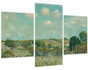 Kép - Alfred Sisley, Meadow, reprodukciók (90x60 cm)