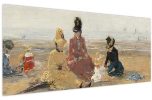 Kép - Eugène Boudin, On the Beach, Trouville, reprodukciók (120x50 cm)