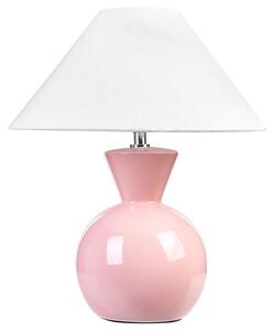 Rózsazsín kerámia asztali lámpa 40 cm FERRY