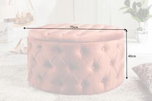 Design puff Rococo 75 cm rózsaszín