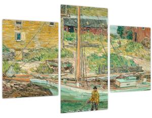Kép - Childe Hassam, Oyster Sloop, Cos Cob, reprodukciók (90x60 cm)