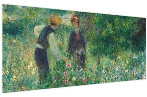 Kép - Auguste Renoir, Picking Flowers, reprodukciók (120x50 cm)