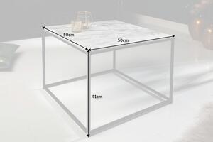 Design dohányzóasztal Factor 50 cm márvány fehér