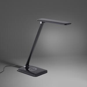 Design asztali lámpa fekete, LED-del érintőképernyővel - Tina