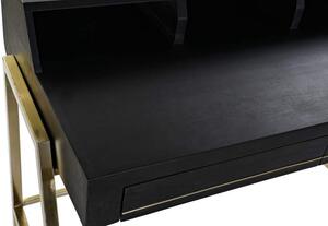 Íróasztal fa fém 125x69x93 barna sötét