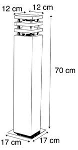 Modern álló kültéri lámpa homokkő 70 cm - morcos