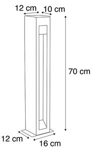 Modern álló kültéri lámpa bazalt 70 cm - tüsszentő