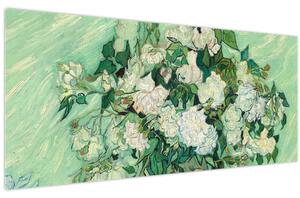 Kép - Vincent van Gogh, Roses, reprodukciók (120x50 cm)