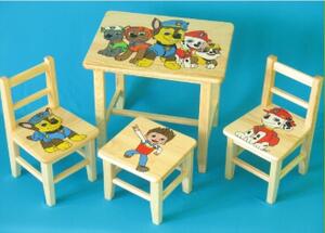 Gyermekasztal székkel Mancs Őrjárat + kis asztal ingyen !!!
