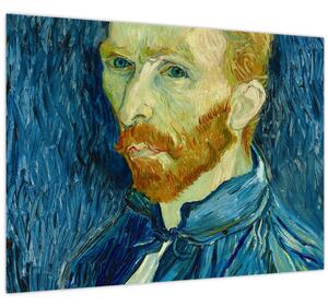 Üveg kép - Vincent van Gogh, Self-Portrait, reprodukciók (70x50 cm)