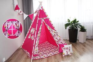 Gyermek sátor Teepee rózsaszín