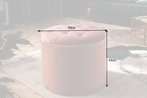 Design puff Rococo 50 cm rózsaszín