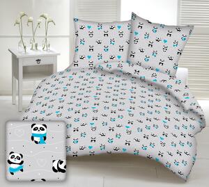 Gyermek ágynemű Panda kék 120x90