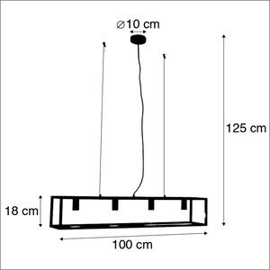 Modern függesztett lámpa antracit - 4. ketrec