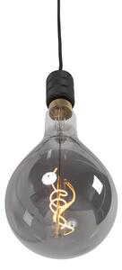 Fekete függesztő lámpa dugóval, szabályozható A165 lámpával - Cavalux