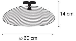Keleti mennyezeti lámpa fekete 60 cm - Glan